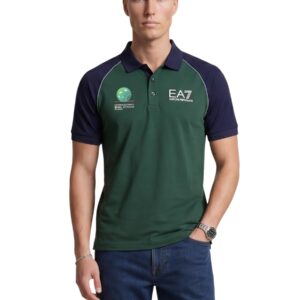Shop Ea7 Men’s Blue Polo LINES Men’s at Brands Seekers