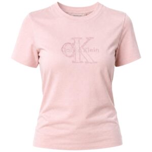 Shop Calvin Klein Jeans Women’s Pink T-Shirt 519721 at Brands Seekers