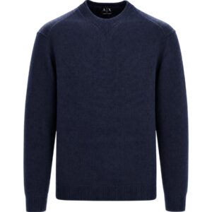 Shop Armani Exchange Men’s Blue Knitwear 2476288 at Brands Seekers