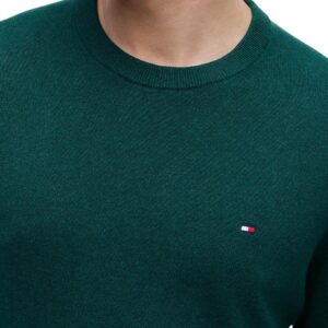 Shop Tommy Hilfiger Men’s Green Knitwear PIMA ORG CTN CASHMERE at Brands Seekers