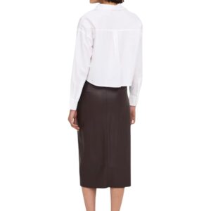 Shop Only Women’s Brown Skirt ONLBITTEN FAUX LEATH PENCIL at Brands Seekers