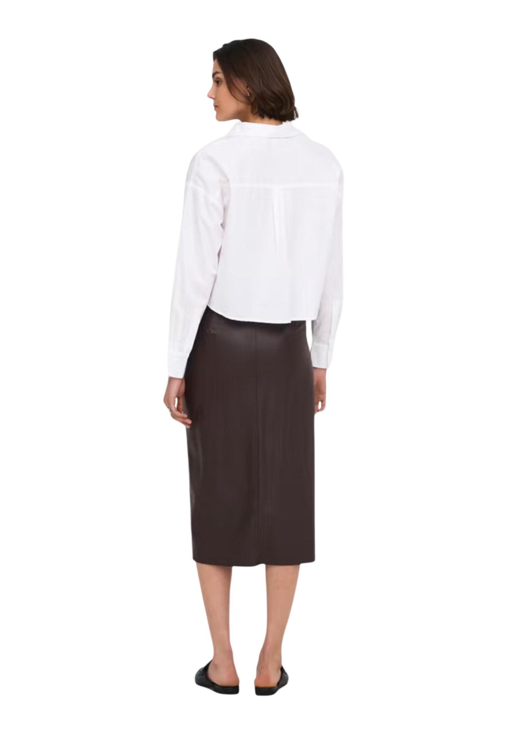 Only ONLBITTEN FAUX LEATH PENCIL Jupe brune pour femme