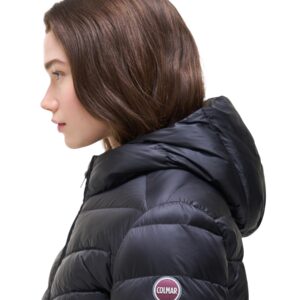 Shop Colmar Originals Women’s Black Jacket QUILTED JACKET WITH HOOD at Brands Seekers
