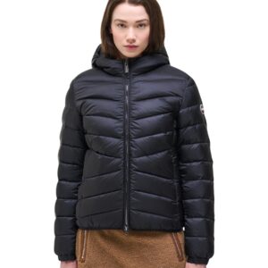 Shop Colmar Originals Women’s Black Jacket QUILTED JACKET WITH HOOD at Brands Seekers