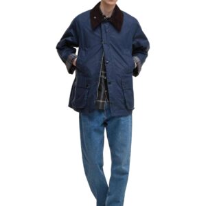 Shop Barbour Men’s Blue Blazer OS BEDALE WAX at Brands Seekers