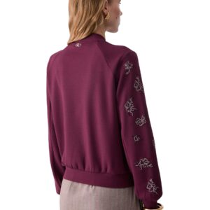 Shop Liu Jo Women’s Purple Sweatshirt FELPA APERTA at Brands Seekers