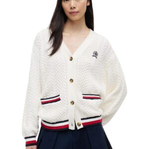Shop Tommy Hilfiger Jeans Women’s White Knitwear 2477270 at Brands Seekers