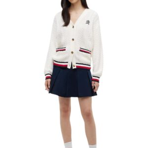 Shop Tommy Hilfiger Jeans Women’s White Knitwear 2477270 at Brands Seekers