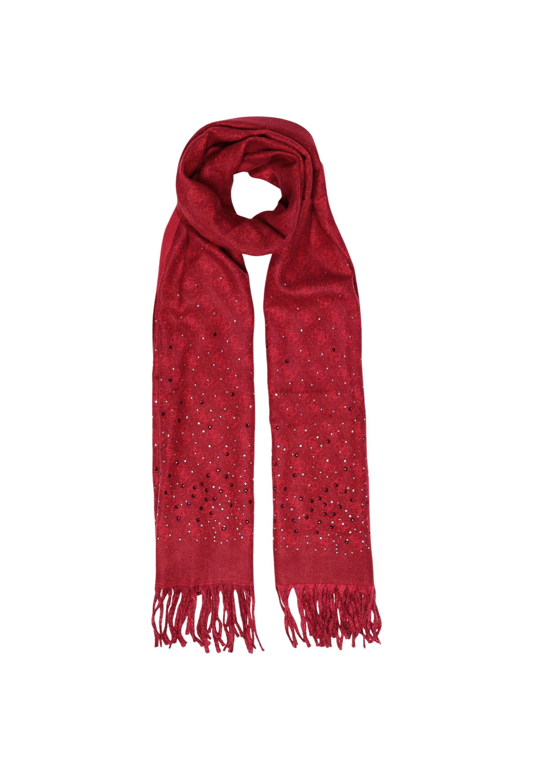 Guess Scarf JEWELS 35X180CM JACQ महिलाओं के बोर्डो स्कार्फ