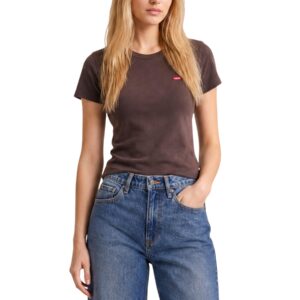 Shop Levi`s Women’s Brown T-Shirt 2477126 at Brands Seekers