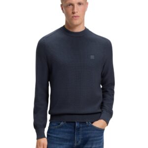 Shop Boss Men’s Blue Knitwear ANION S 10265864 01 at Brands Seekers