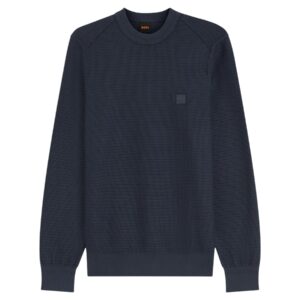 Shop Boss Men’s Blue Knitwear ANION S 10265864 01 at Brands Seekers