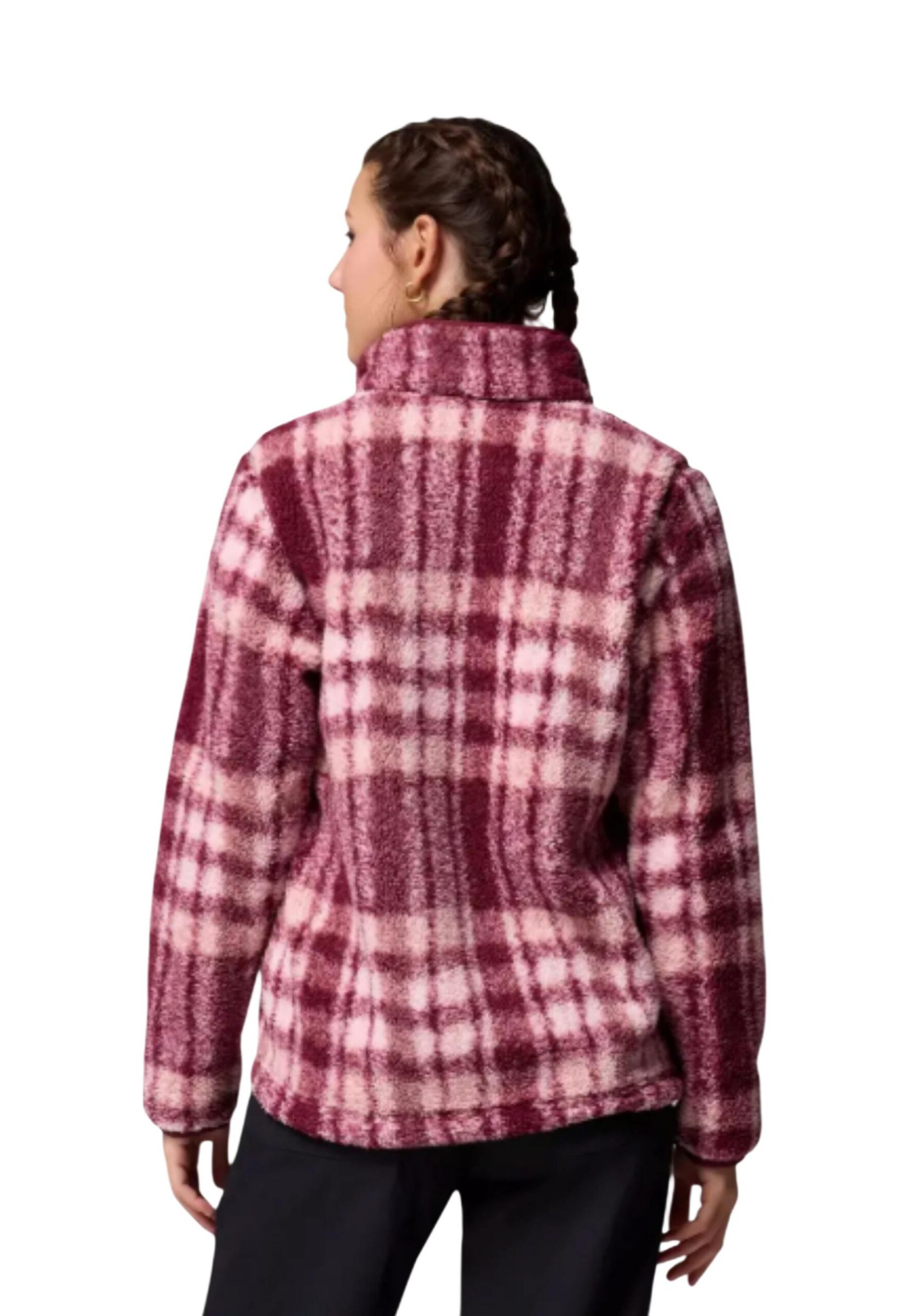 سويت شيرت رجالي وردي Columbia WEST BEND PRINT FULL ZIP II