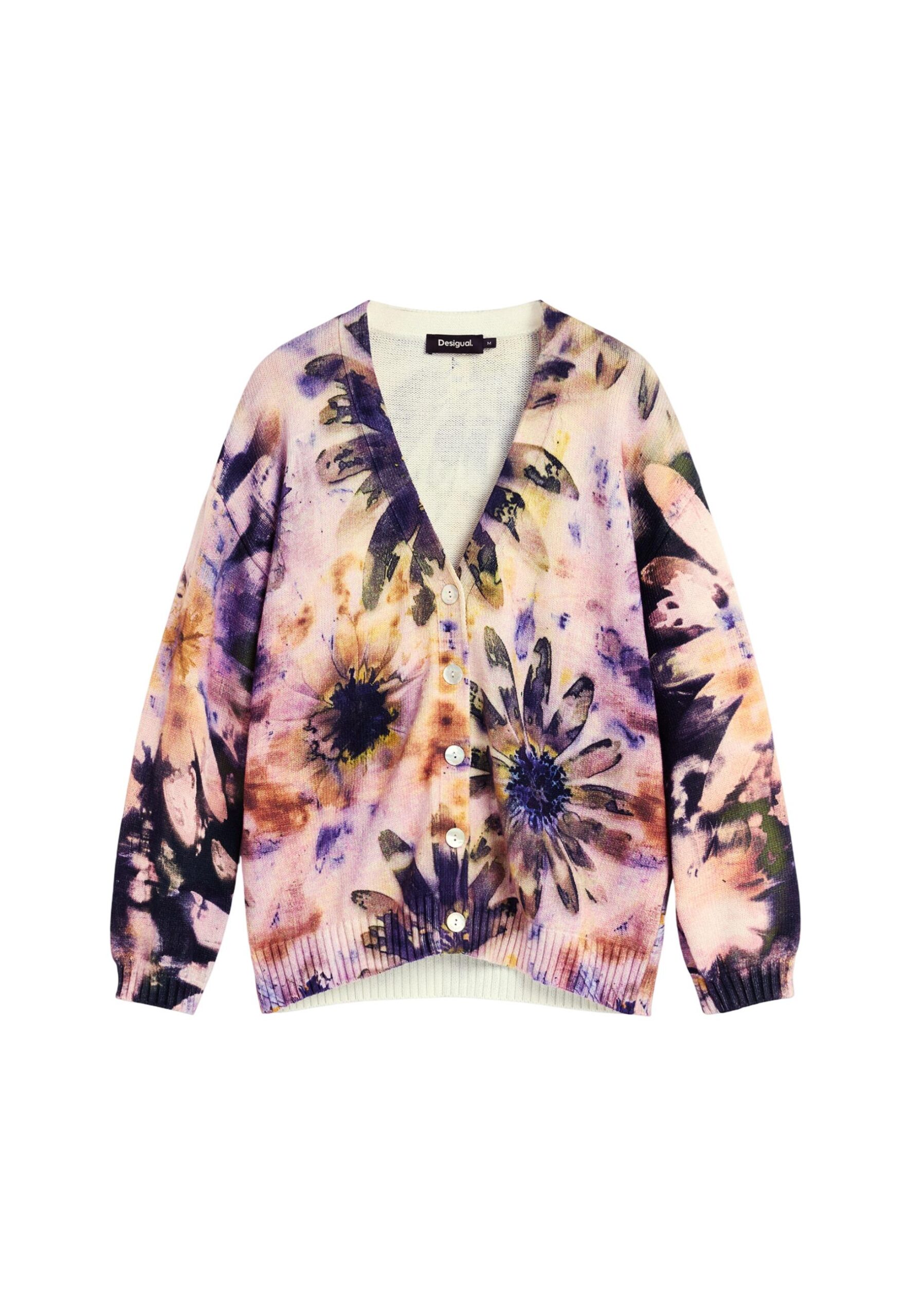 Desigual JERS BOTANIC Prendas de punto rosas para mujer