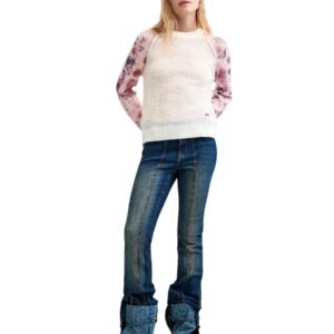 Shop Desigual Women’s White Knitwear JERS FANCYBOTANIC at Brands Seekers