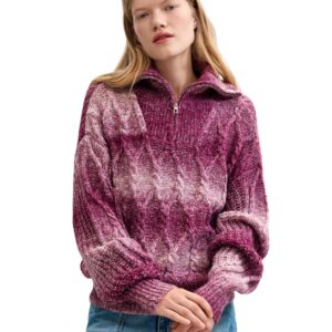 Shop Desigual Women’s Bordeaux Knitwear JERS OTTO at Brands Seekers