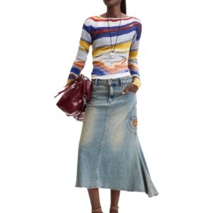 Shop Desigual Women’s Blue Knitwear JERS TERRA at Brands Seekers