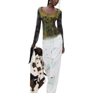 Shop Desigual Women’s Black T-Shirt TS VILNA at Brands Seekers
