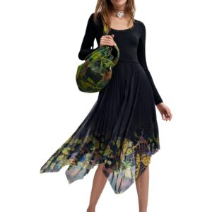 Shop Desigual Women’s Black Dress VEST ALBA LACROIX at Brands Seekers