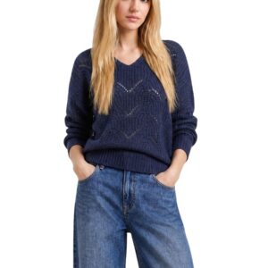 Shop Jacqueline De Yong Women’s Blue Knitwear JDYBADUT at Brands Seekers