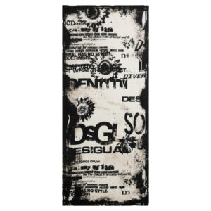 Shop Desigual Women’s White Scarf FOU LETTERING at Brands Seekers