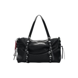 Shop Desigual Women’s Black Bag BAG HALF LOGO LANUZA BLAC at Brands Seekers