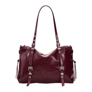 Shop Desigual Women’s Red Bag BAG HALF LOGO LANUZA GRA at Brands Seekers