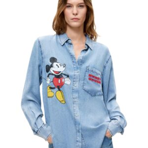 Shop Desigual Women’s Blue Shirt CAM MICKEY at Brands Seekers