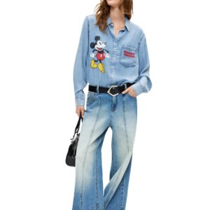 Shop Desigual Women’s Blue Shirt CAM MICKEY at Brands Seekers