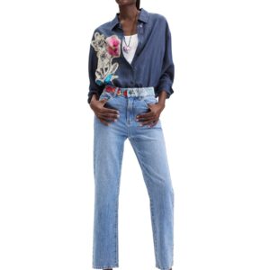 Shop Desigual Women’s Blue Jeans DENIM WOODST at Brands Seekers