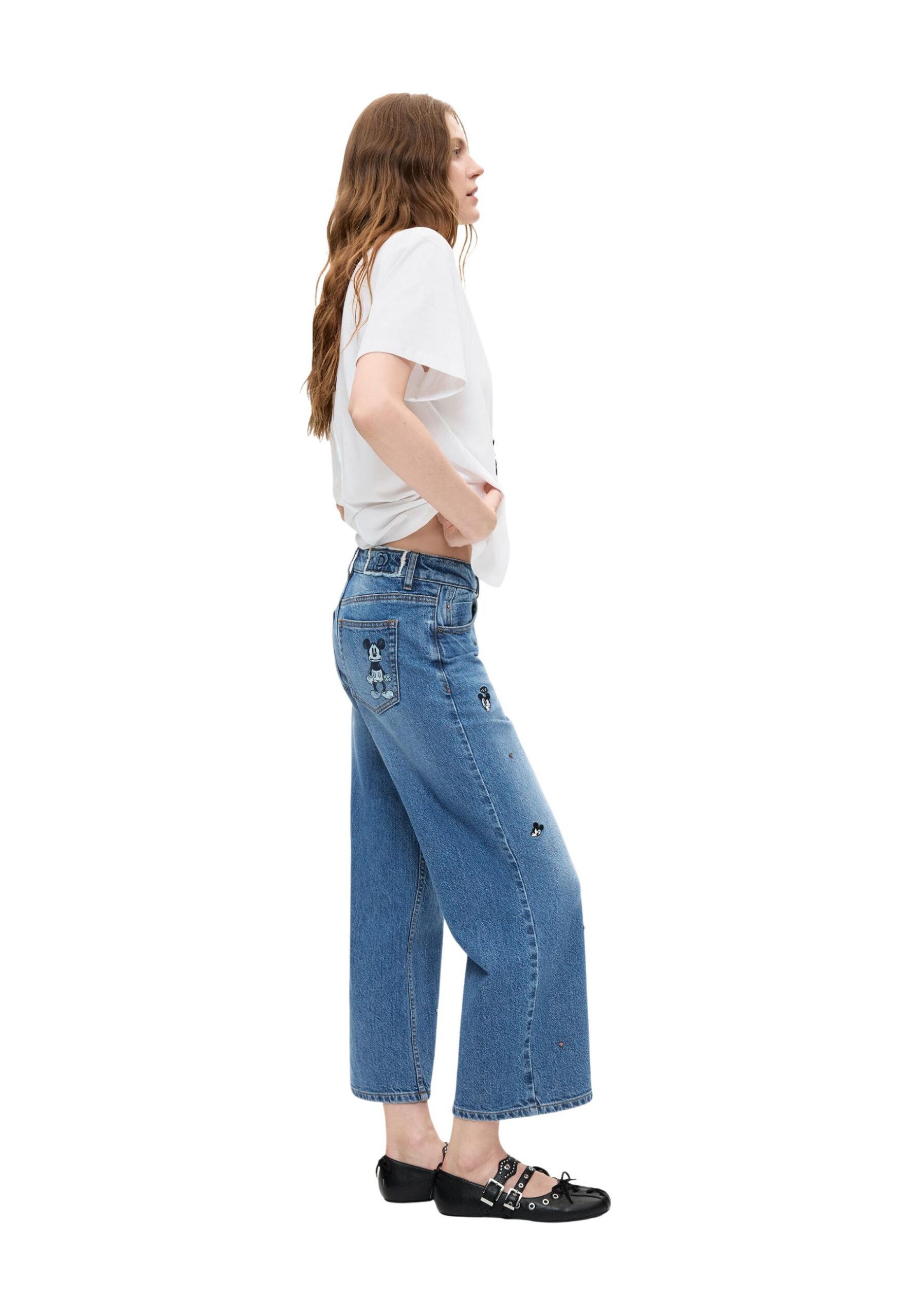 Desigual DENIM MICKEYM Seluar jeans biru wanita | Brands Seekers