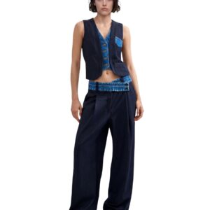 Shop Desigual Women’s Blue Gilet CHALECO DIPLO DOBLE at Brands Seekers