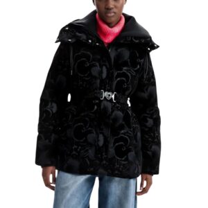 Shop Desigual Women’s Black Jacket PADDED LUCIENNE at Brands Seekers