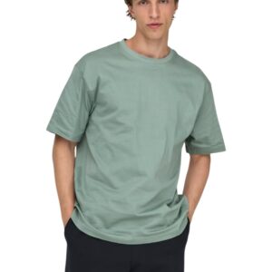 Shop Only & Sons Men’s Green T-Shirt ONSFRED LIFE RLX SS TEE NOOS at Brands Seekers