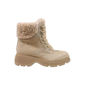 Shop Guess Women’s Beige Boots VIKKI at Brands Seekers