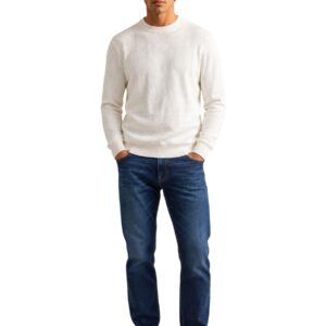 Shop Guess Men’s White Knitwear NESTOR CN ALLOVER LO at Brands Seekers