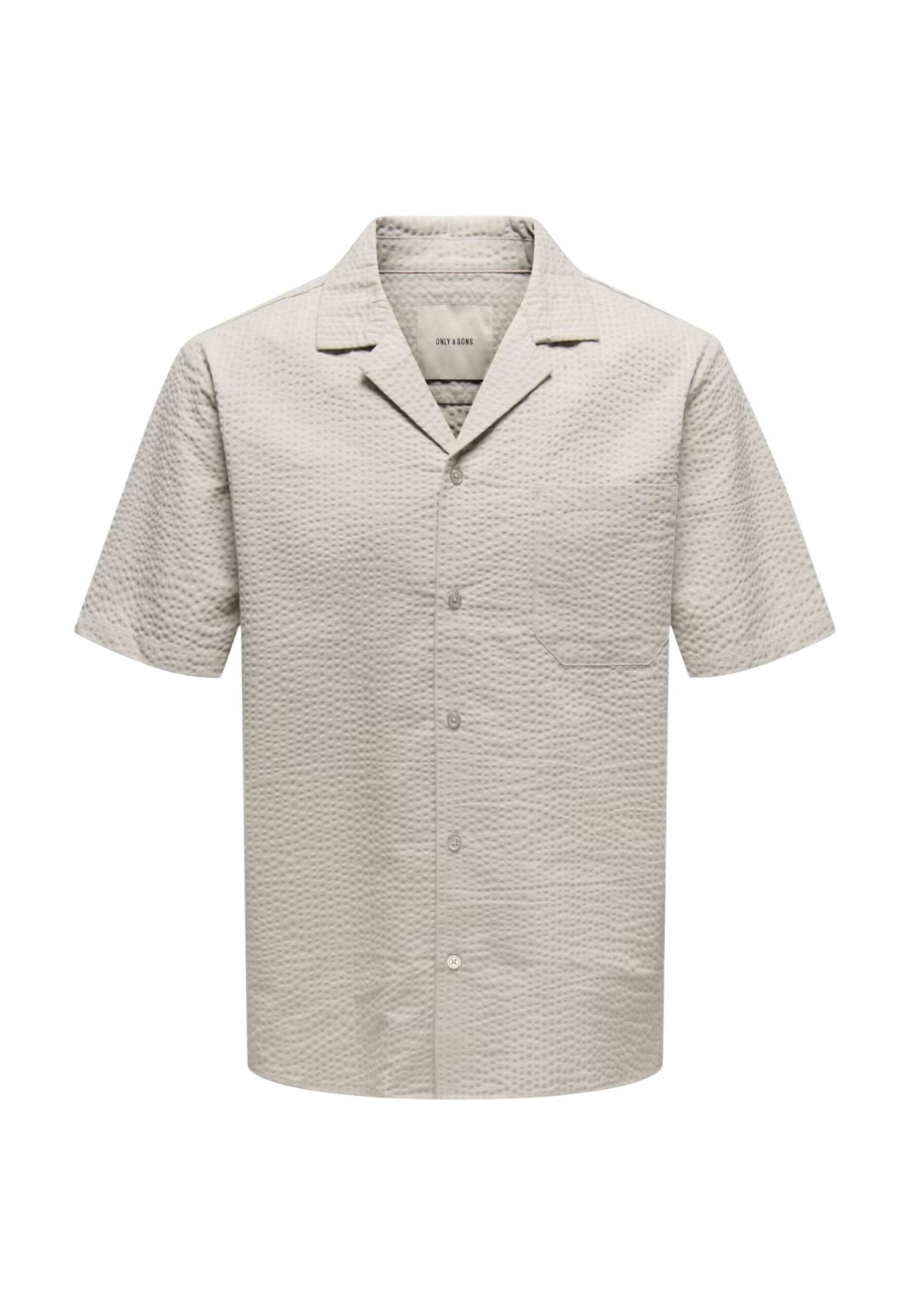 Shop Only & Sons Men’s Beige Shirt ONSEYE RESORT SEERS 0009 SHIRT NOOS at Brands Seekers