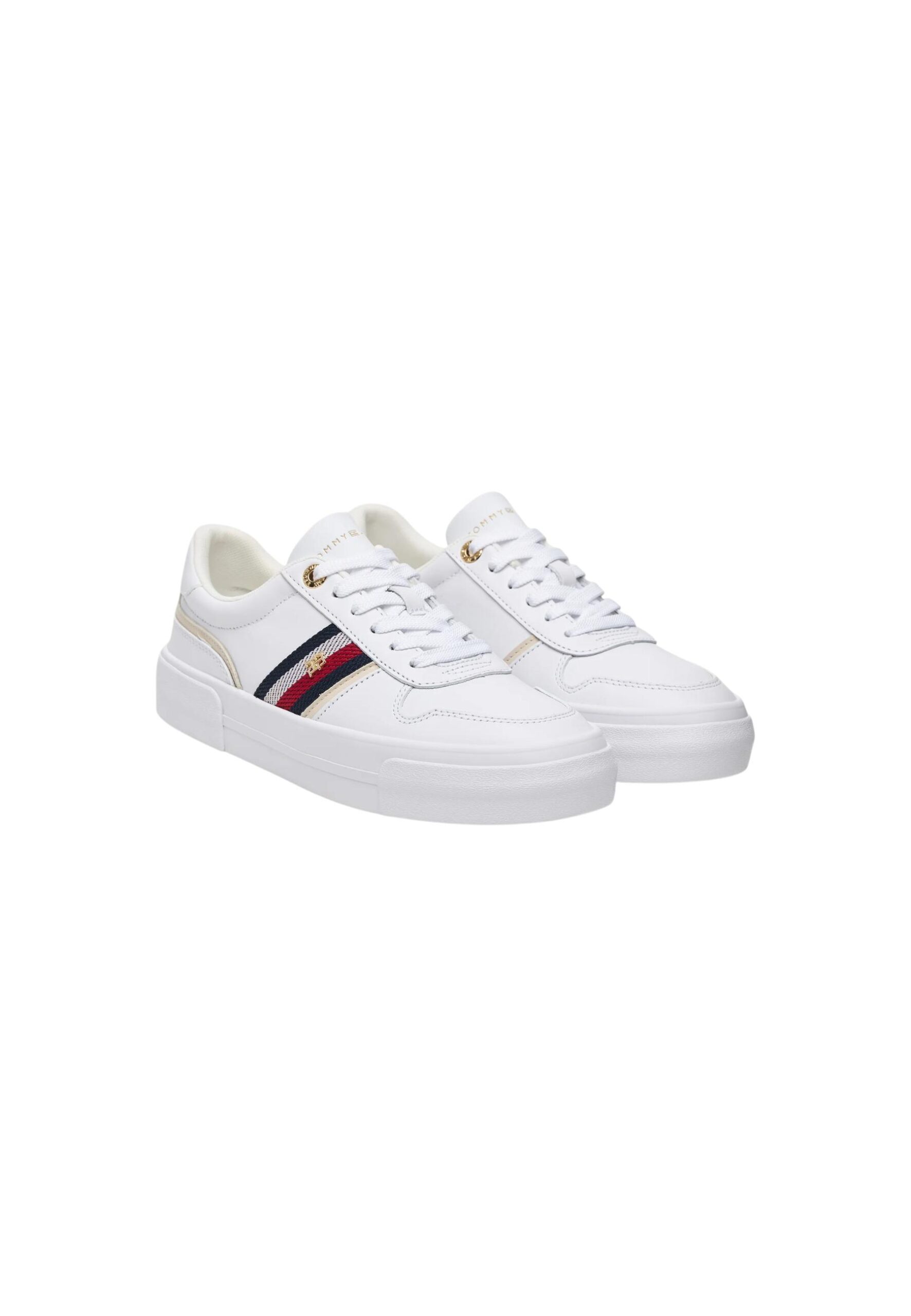 Shop Tommy Hilfiger Women’s White Sneakers 2477343 at Brands Seekers
