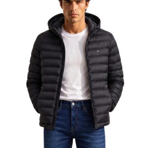 Shop Tommy Hilfiger Men’s Black Jacket HOODED JACKET at Brands Seekers