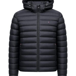 Shop Tommy Hilfiger Men’s Black Jacket HOODED JACKET at Brands Seekers