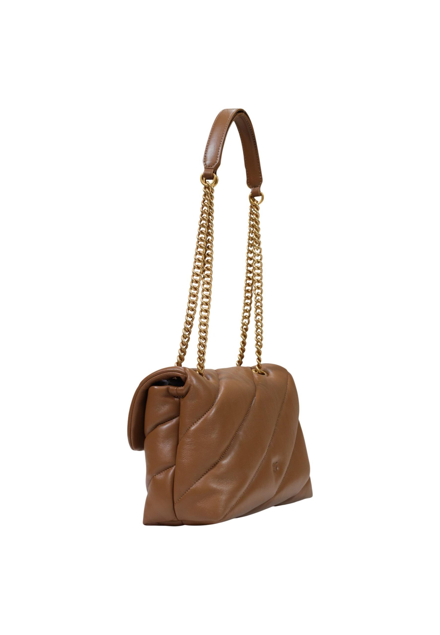 PINKO LOVE PUFF CLASSIC CL SHEEP NAPPA महिलाओं का भूरा बैग