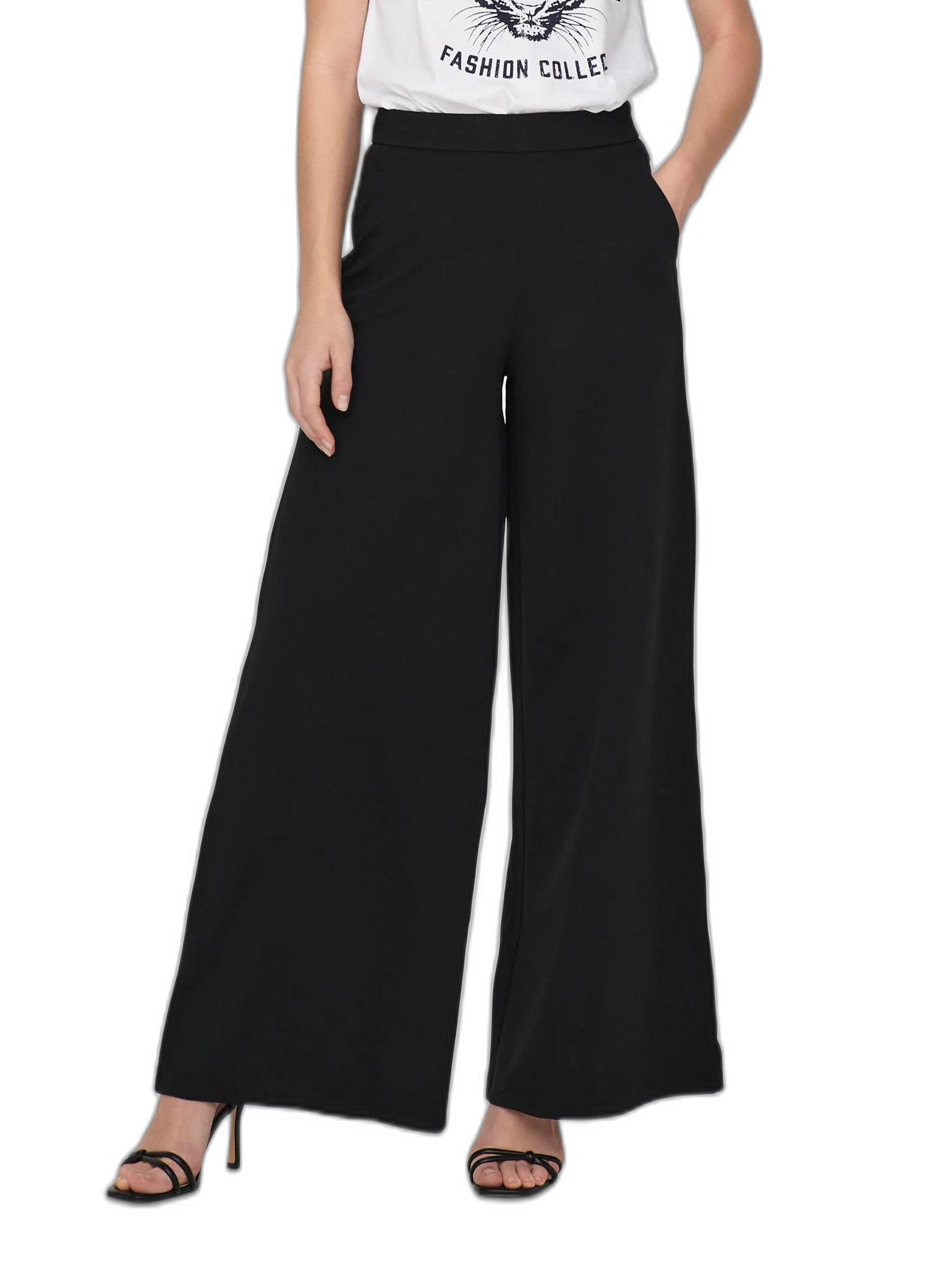 Shop Jacqueline De Yong ‘s Black Trousers 15249043 at Brands Seekers