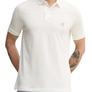 Shop Armani Exchange Men’s White Polo XM000367 AF13022 at Brands Seekers