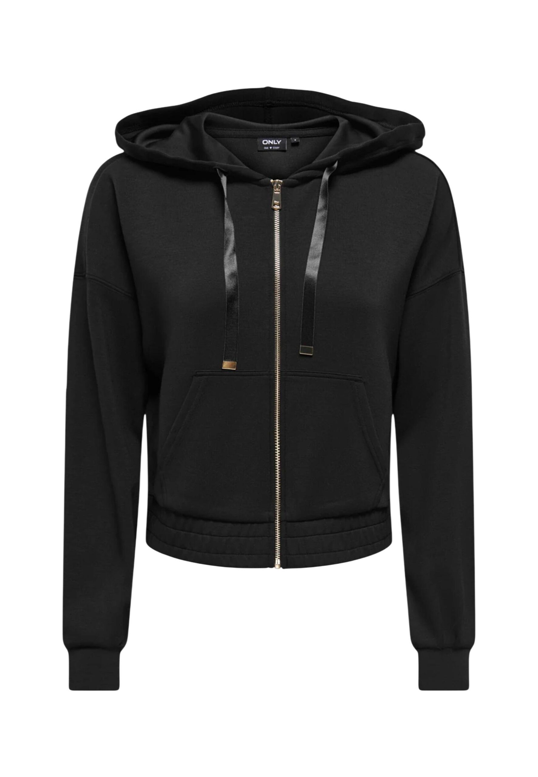 Shop Only Women’s Black Sweatshirt ONLMYRA L/S HOODIE UB at Brands Seekers