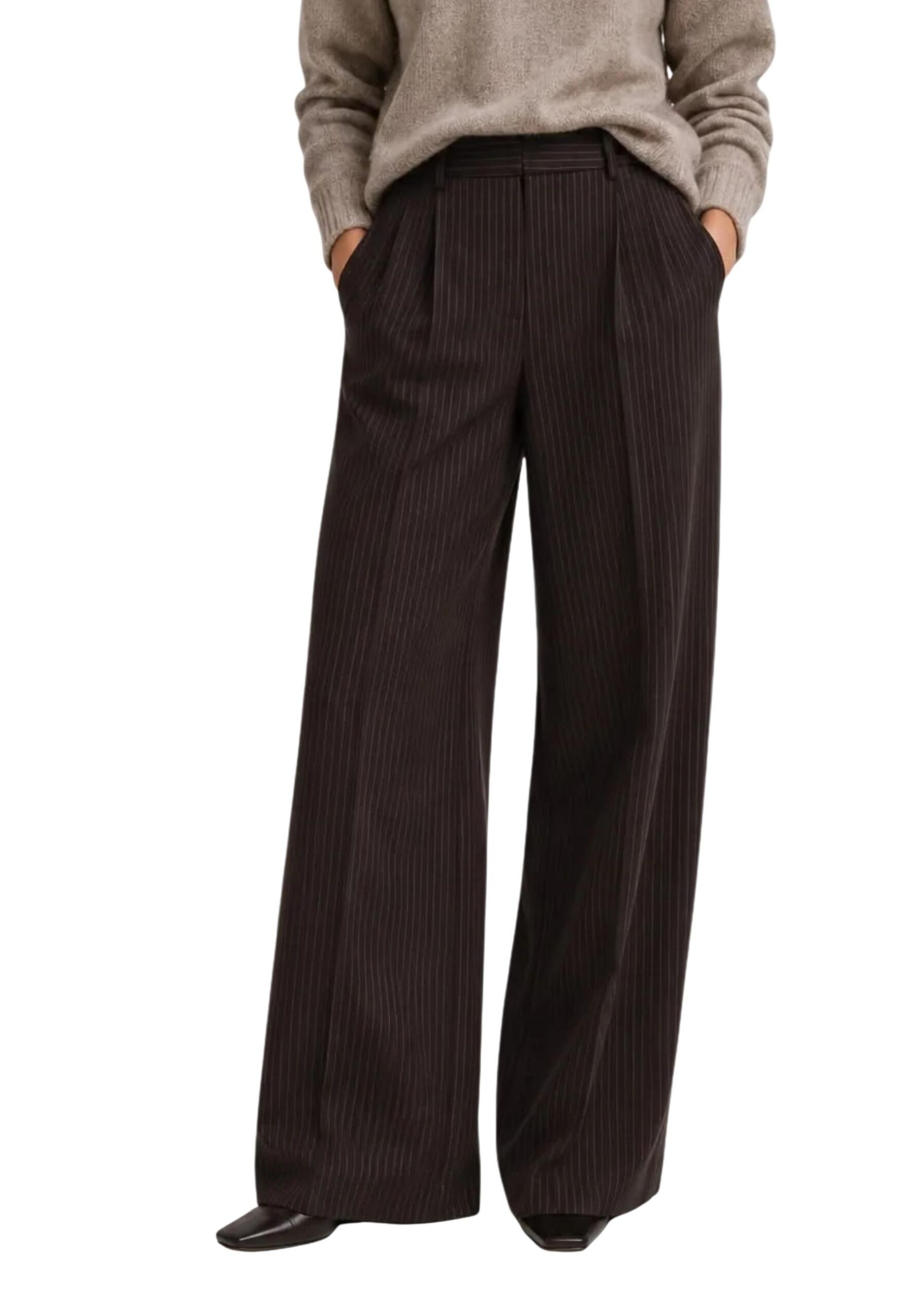 Only ONLZINA MW WIDE PINSTRIPE Celana Coklat Wanita
