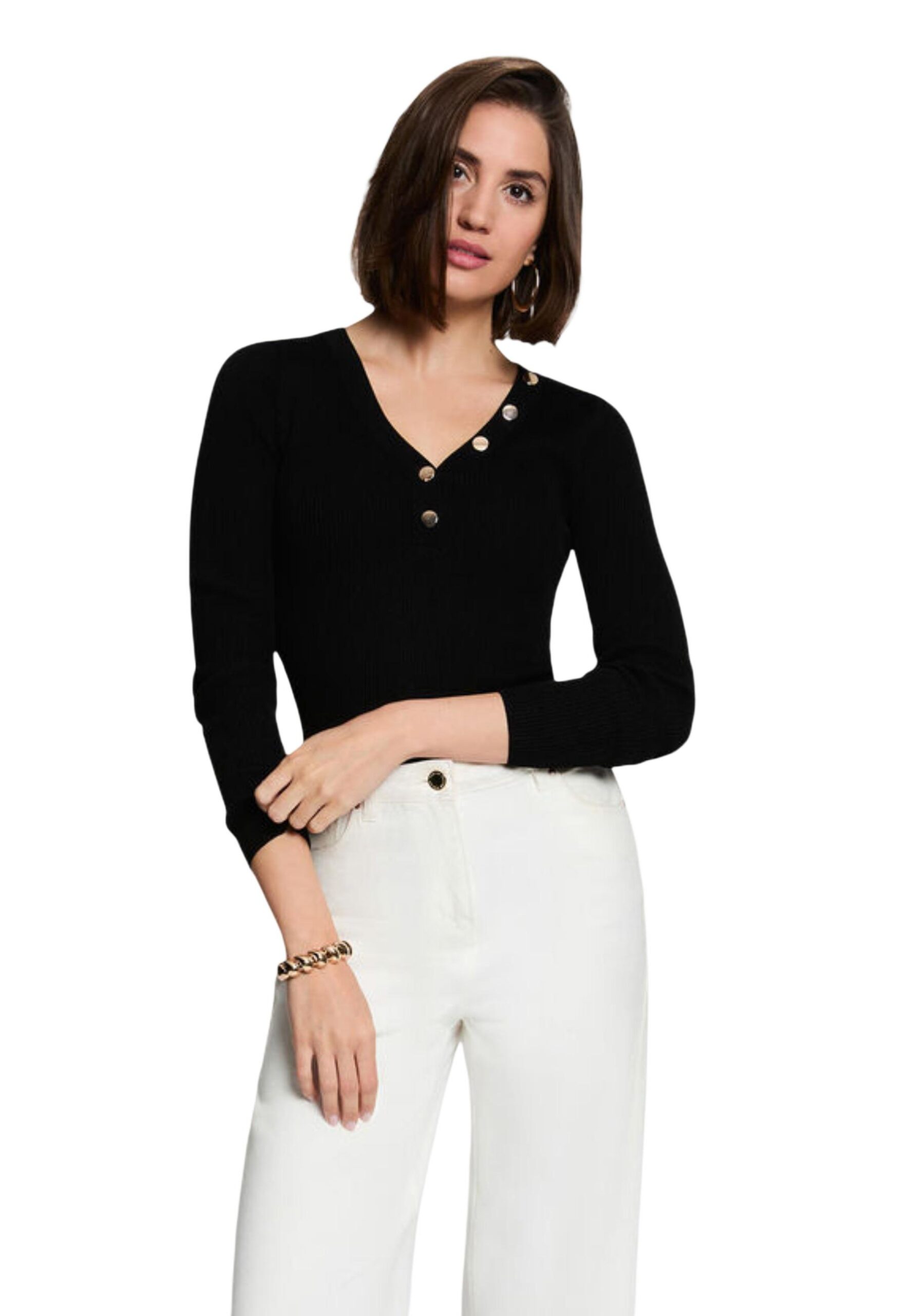Shop Morgan De Toi Women’s Black Knitwear 2477650 at Brands Seekers