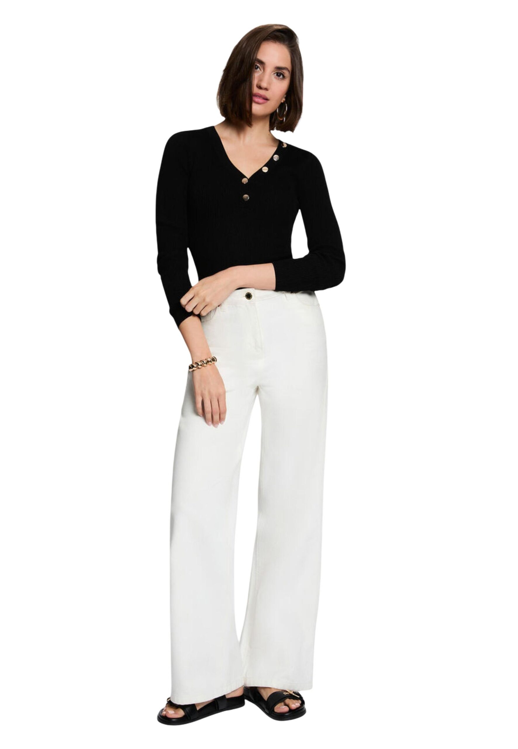 Shop Morgan De Toi Women’s Black Knitwear 2477650 at Brands Seekers