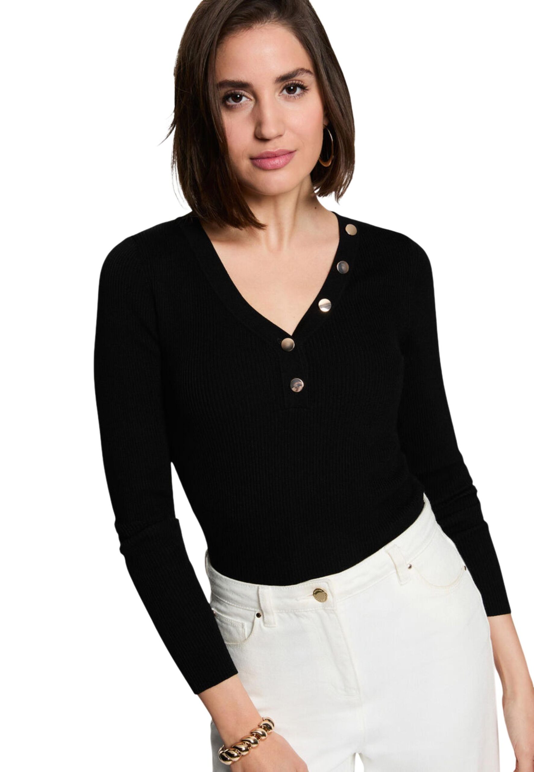 Shop Morgan De Toi Women’s Black Knitwear 2477650 at Brands Seekers