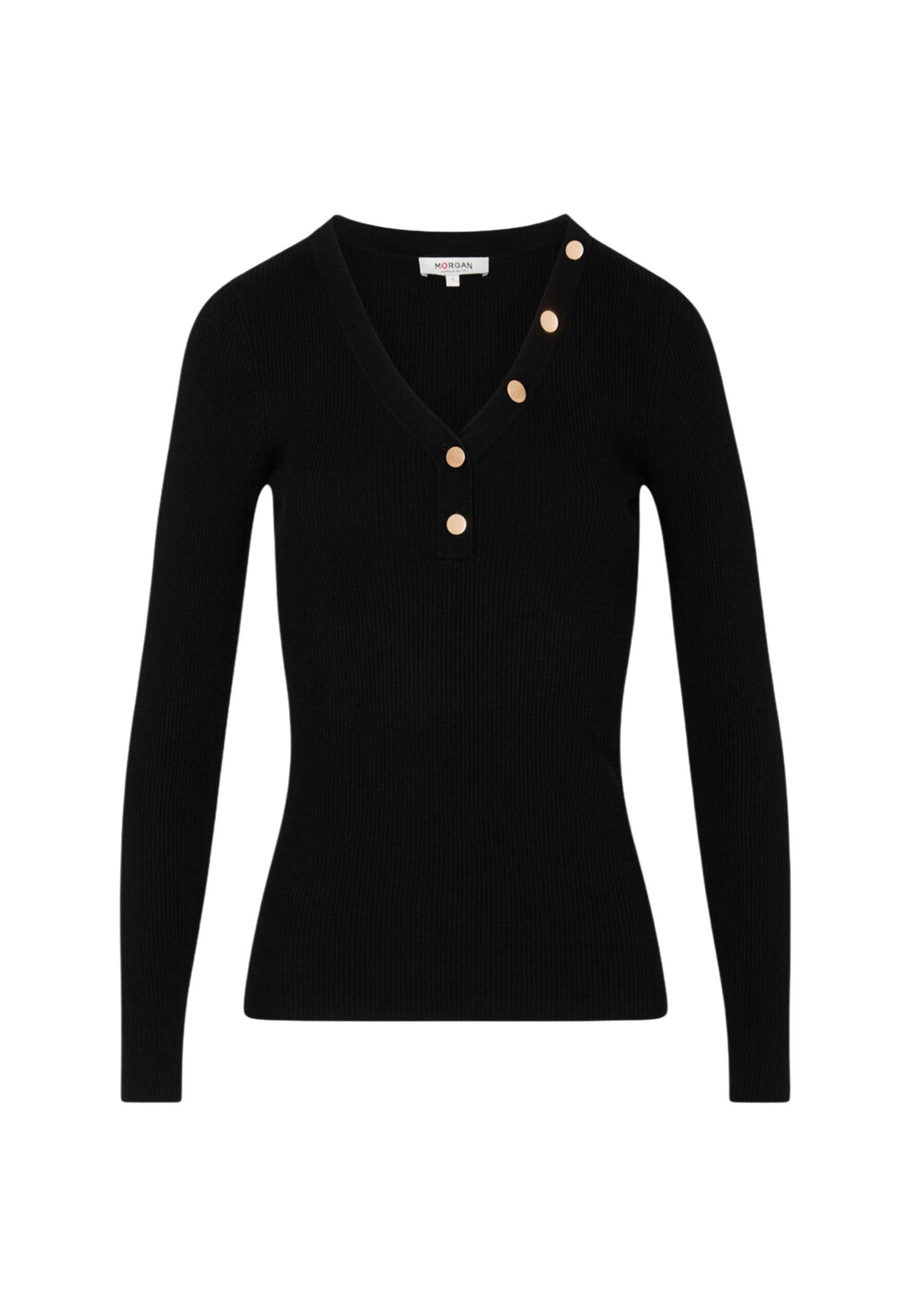 Shop Morgan De Toi Women’s Black Knitwear 2477650 at Brands Seekers