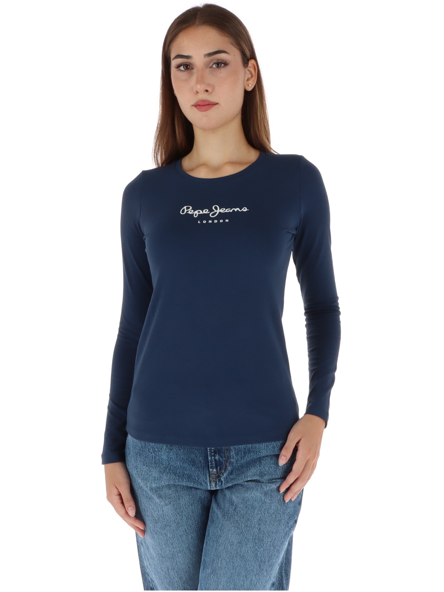 Pepe Jeans PL505203 Modré dámské tričko